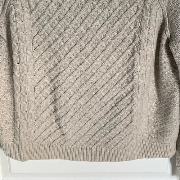 Vince Tan Yak Wool Blend Turtleneck Cable Knit Sweater - 29855 - Picture 7 of 15
